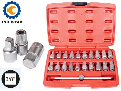 INDUSTAR ÖLJYTULPAN AVAINSARJA 3/8" 21- OSAINEN