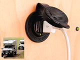 USB-RASIA MUSTA 12/24V 2-PORTTIA 2,1A/5V