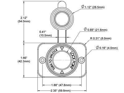 USB-RASIA MUSTA 12/24V 2-PORTTIA 2,1A/5V
