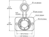 USB-RASIA MUSTA 12/24V 2-PORTTIA 2,1A/5V
