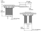 USB-RASIA MUSTA 12/24V 2-PORTTIA 2,1A/5V