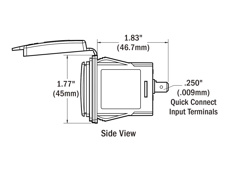USB-RASIA MUSTA 12/24V 2-PORTTIA 4,8A/5V