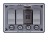 USB-RASIA MUSTA 12/24V 2-PORTTIA 4,8A/5V