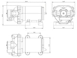 PAINEVESIPUMPPU WPS 3,5 12V 2,8BAR/13L/MIN.