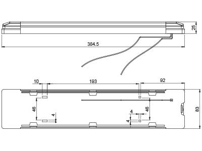 SISÄVALO# LED 385X83X25MM 24V 2X4W
