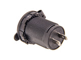 USB-RASIA 12/24V USB A QC3.0+C SININEN LED