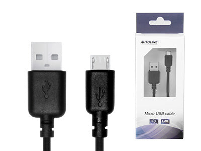 MICRO-USB KAAPELI 1,2M MUSTA