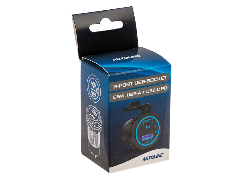 USB-RASIA  USB-A + USB-C 65W 12/24V DC
