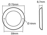 LED-SISÄVALO SLIM PRO 12/24V HALK. 75MM