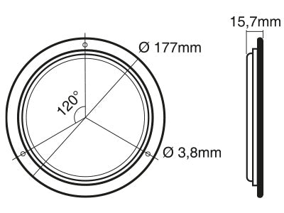 LED-SISÄVALO SLIM PRO 12/24V HALK. 177MM