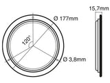 LED-SISÄVALO SLIM PRO 12/24V HALK. 177MM