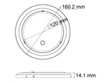 LED-SISÄVALO LIIKETUNNISTIMELLA 12/24V HALK. 160,2MM