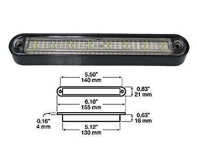 SISÄVALO LED 140X21X16 UPPO/PINTA-ASENNUS 9-32V