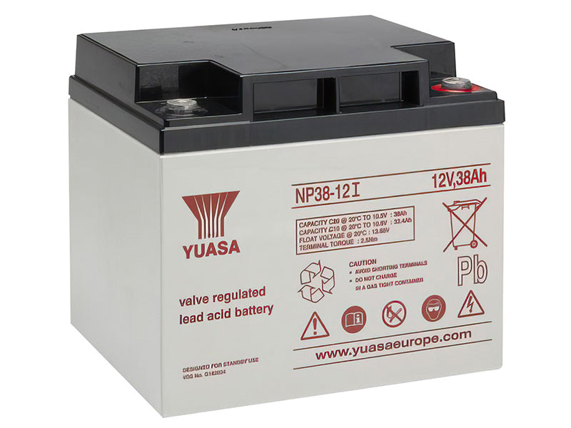YUASA 12V NP AGM VRLA 38 AH 197X165X170 -/+