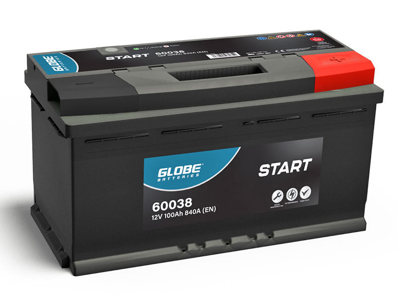 GLOBE SMF 100AH 353X175X190 -/+ 840A EN
