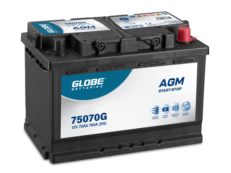 GLOBE AGM 70AH 278X175X190 -/+ 760A EN