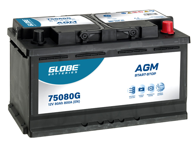 GLOBE AGM 80AH 315X175X190 -/+ 800A EN