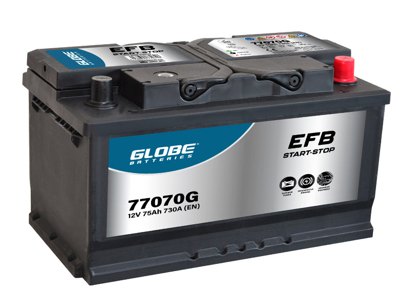 GLOBE EFB 75AH 315X175X175 -/+ 730A EN