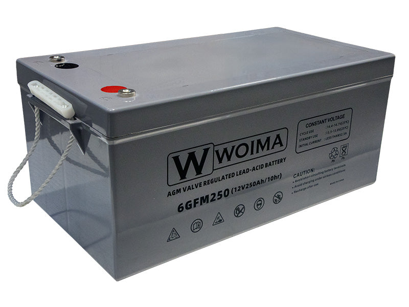 WOIMA 12V AGM VRLA 250AH 520X269X220 -/+