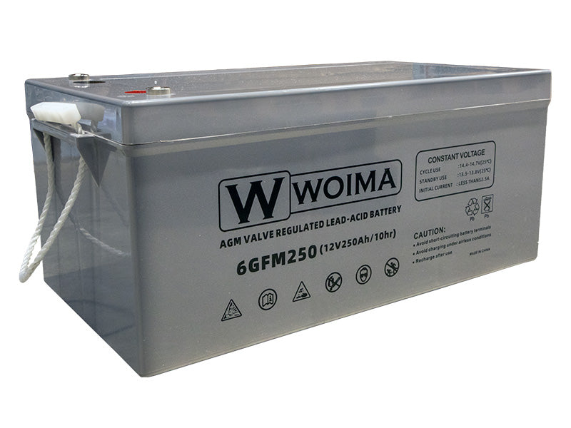 WOIMA 12V AGM VRLA 250AH 520X269X220 -/+