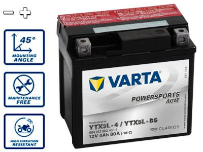 VARTA MP AKKU 4 AH 114X71X100 CCA 80 -/+