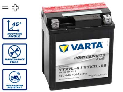 VARTA MP AKKU 6 AH 114X71X131 CCA 100 -/+