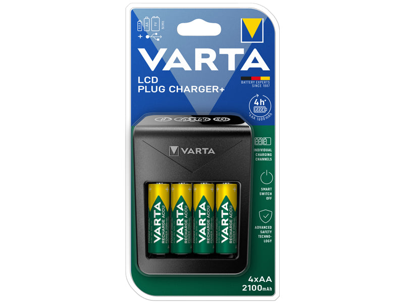 VARTA, LCD PLUG LATURI + 4 KPL 2100MHA