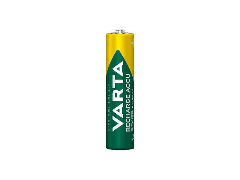 VARTA, RECHARGEABLE, ACCU R2U AAA 1000MAH 4 KPL