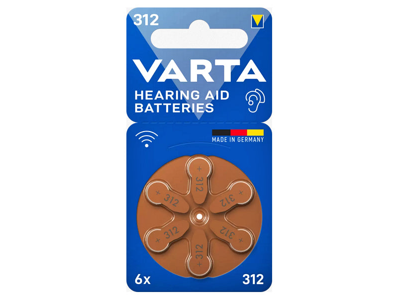 VARTA, HEARING AID, 312 KUULOKOJEPARISTO 6 KPL