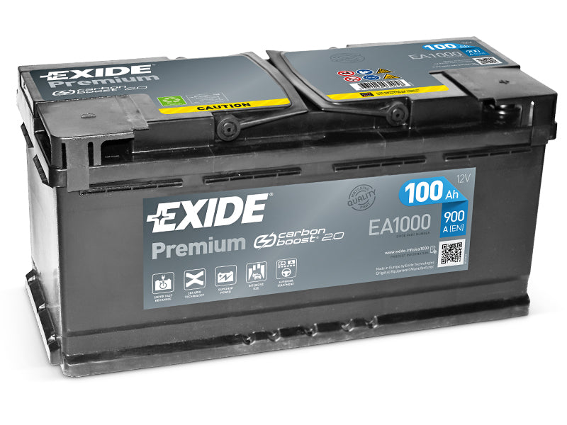 EA1000 EXIDE PREMIUM 100AH 353X175X190 -/+ 900A