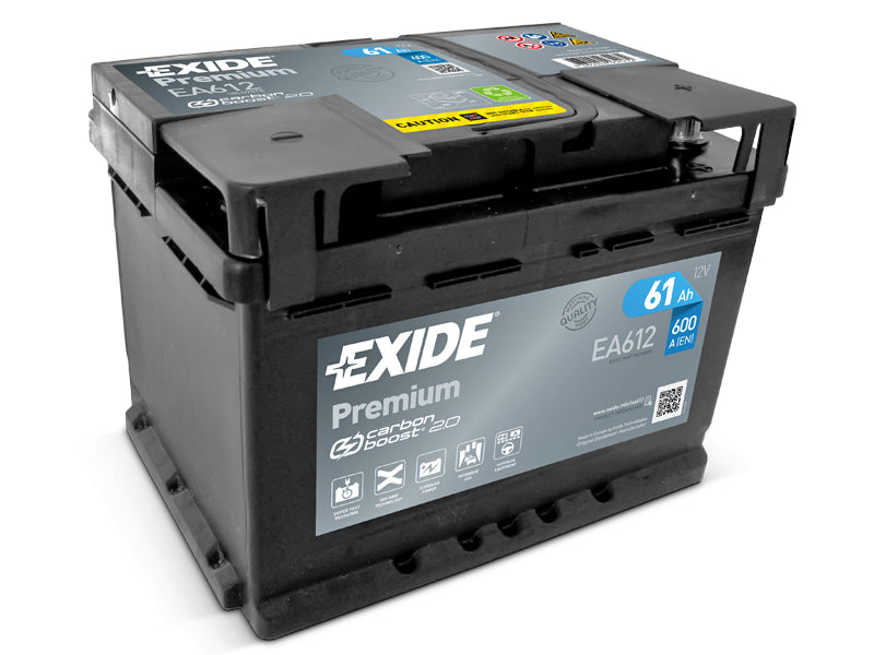 EA612 EXIDE PREMIUM 61AH 242X175X175 -/+ 600A