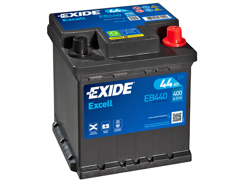 EB440 EXIDE EXCELL 44AH 175X175X190 -/+ 400A