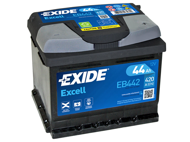 EB442 EXIDE EXCELL 44AH 207X175X175 -/+ 420A