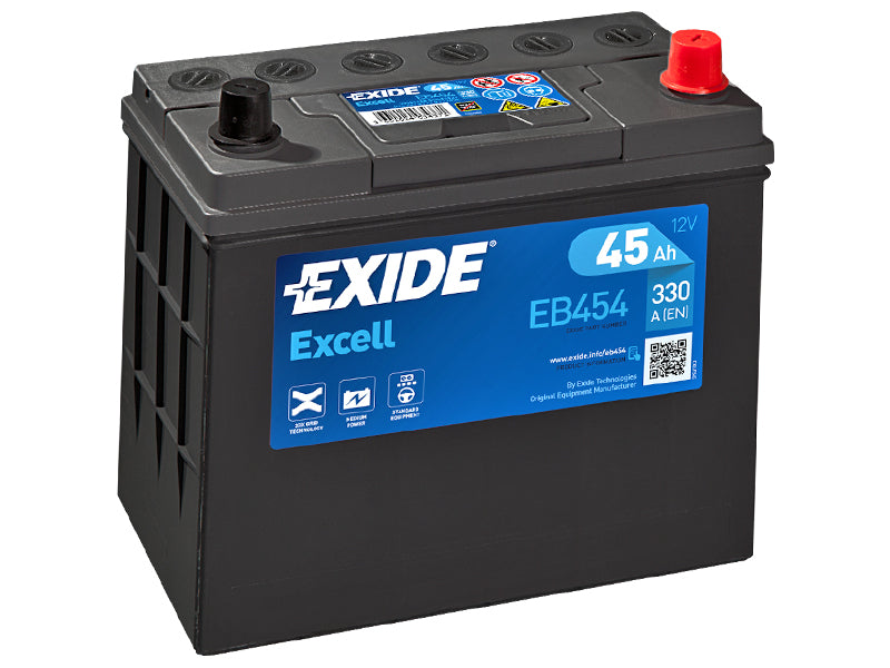 EB454 EXIDE EXCELL 45AH 237X127X227 -/+ 330A