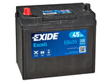 EB455 EXIDE EXCELL 45AH 237X127X227 +/- 330A