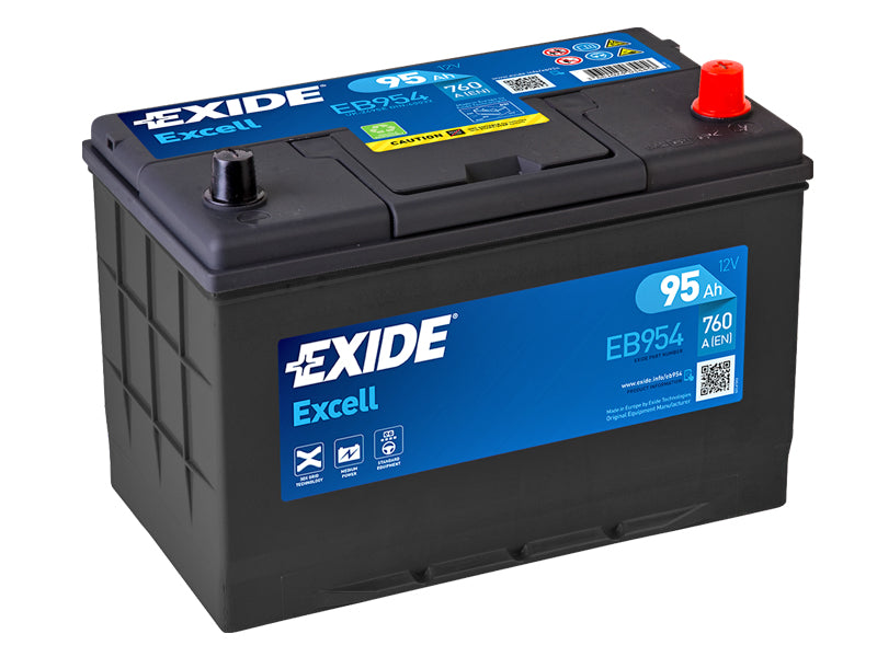 EB954 EXIDE EXCELL 95AH 306X173X222 -/+ 760A