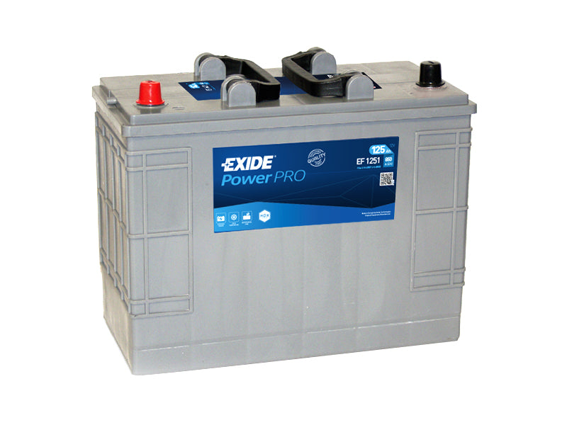 EF1251 EXIDE POWERPRO 125AH 349X175X285 +/- 850A