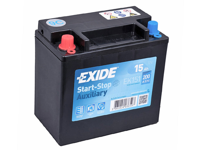 EXIDE START-STOP AUXILIARY 15AH 150X90X145 +/- 200A