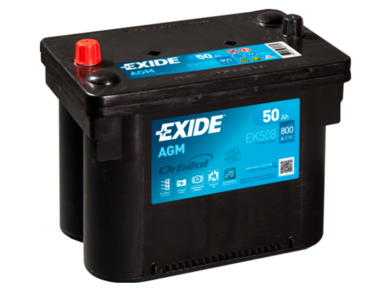EXIDE AGM 50AH 260X173X206 +/- 800A