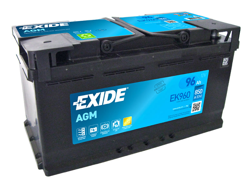 EXIDE AGM 96AH 353X175X190 -/+ 850A
