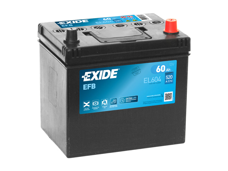 EL604 EXIDE EFB 60AH 230X173X222 -/+ 520A