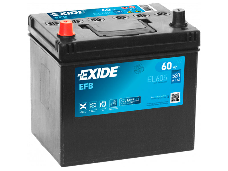 EL605 EXIDE EFB 60AH 230X173X222 +/- 520A