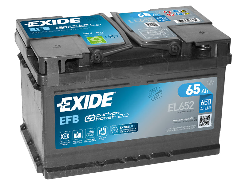 EL652 EXIDE EFB 65AH 278X175X175 -/+ 650A