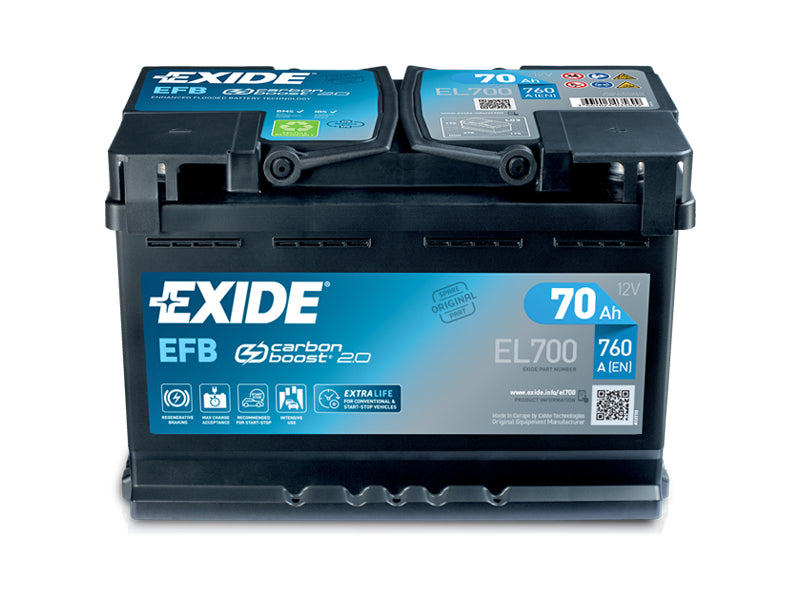EL700 EXIDE EFB 70AH 278X175X190 -/+ 760A