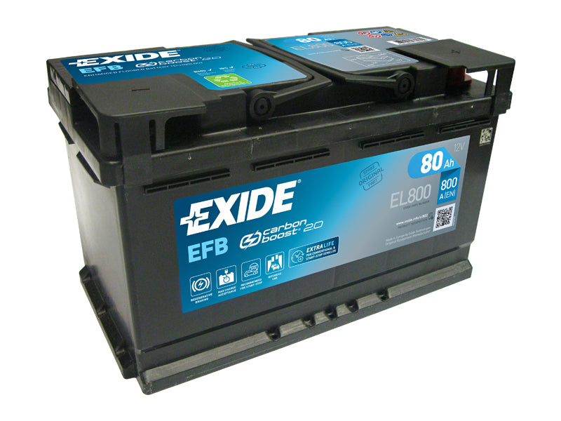 EL800 EXIDE EFB 80AH 315X175X190 -/+ 800A