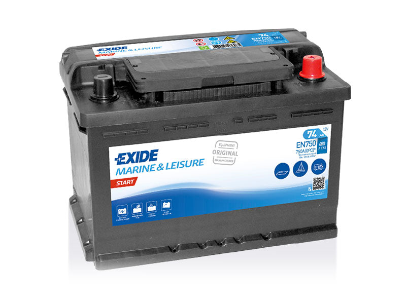 EN750 EXIDE START 74AH 278X175X190 -/+ 680A