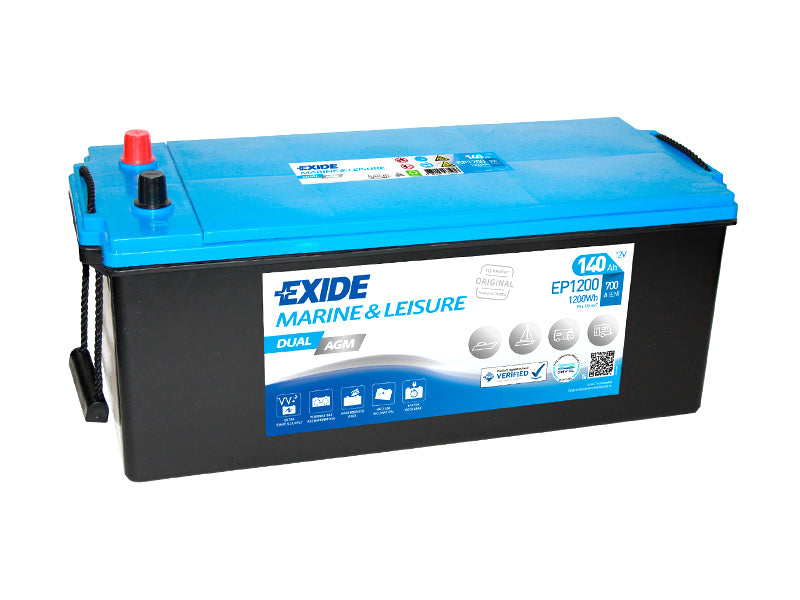 EP1500 EXIDE DUAL AGM 180AH 513X223X223 +/- 900A