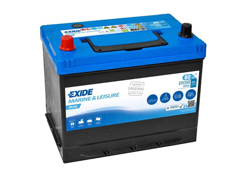 ER350 EXIDE DUAL 80AH 270X173X222 +/- 510A