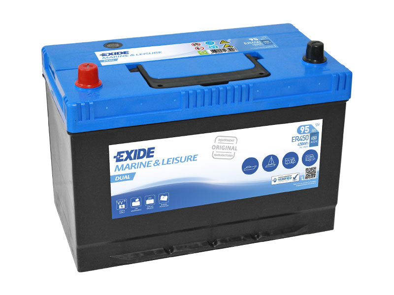 ER450 EXIDE DUAL 95AH 306X173X222 +/- 650A