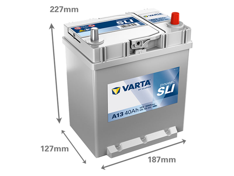VARTA DYNAMIC SLI 40AH 330A 187X127X207MM -/+